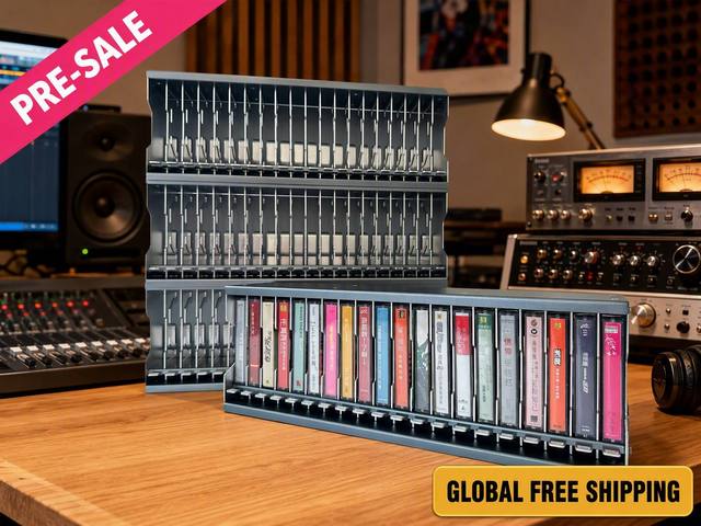 Aluminum Alloy Cassette Tape Holder, Suitable for Retro Shops and Cafes, Can Also Hold Other Media Accessories
