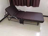 Lit simple en métal pliable avec roulettes et matelas/coussin