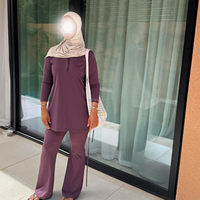 Willson Nefes Alabilen Hızlı Kuruyan Burkini Toptan Kadın Mayo İslami Başörtüsü/Eşarp Müslüman Mayo 3 Parça Plaj Seti