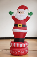 Décorations de Noël gonflables SHUANGYUAN pour l'extérieur, 1,2 m, en forme de bonhomme de neige, de Père Noël et de renne, pour les fournitures de décoration de Noël