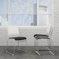 Chaise de bureau de conférence minimaliste nordique, chaise à dossier en plastique avec pieds en acier massif, chaise de bureau informatique