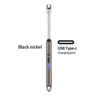 Nouveau Briquet Électronique Moderne à Arc en Acier Rechargeable par USB, avec Logo Personnalisé, pour Cigarettes, Cuisine, Camping et Barbecue