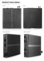 Mini caja personalizada barata para ordenador, procesador J1900 industrial integrado con 4 puertos lan ethernet RS232, compatible con encendido automático