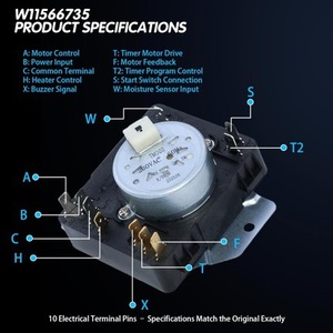 เครื่องเป่าจับเวลาส่วนประกอบ W11566735 220V ไฟฟ้าสำหรับเครื่องเป่าน้ำวน - Product Image 3