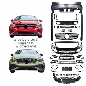 Kit de carrocería de ajuste perfecto para <span class=keywords><strong>Mercedes</strong></span> Clase a W176 A180 A200 A250 A35 AMG actualización A45 AMG parachoques de coche falda lateral AMG Kits de carrocería - Product Image 1