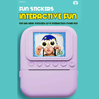 Cámara Instantánea para Niños, Diseño Bonito y Resistente a Golpes, Pantalla HD de 2.4 Pulgadas, Cámara de Juguete para Niños para Fotos, Vídeos e Impresión de Stickers, Regalo