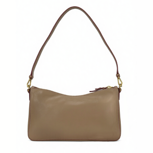 Элегантная женская сумка-тоут/кроссбоди в винтажном стиле из искусственной кожи с двумя съемными ремнями, на молнии, с подкладкой из коричневого полиэстера - Product Image 1