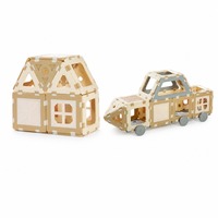 Panneaux de construction magnétiques modulaires, grands blocs de construction pour la création de maisons, tours, véhicules et forteresses intérieures DIY