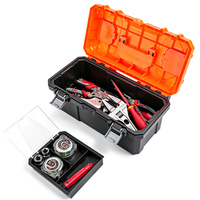 Boîtes à outils AIRAJ professionnelles, 18 compartiments, boîtes de rangement à un niveau, étui à outils en PVC avec poignée en PVC