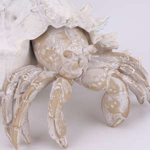 Uedeco优雅的沿海风格艺术装饰树脂海洋生物雕像为家庭航海展示设置鲸鱼和寄居蟹形状 - Product Image 6