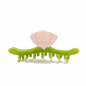 Personalized tulip-shaped acetate hair clips fashionable and simple hair accessories wholesale and custom-made. - Product Image 1