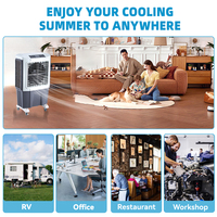 Climatisation hybride solaire AC 220V DC12V, climatiseur évaporatif, climatiseur portable, refroidisseur d'air