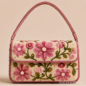 <b>Beaded</b> Women Shoulder Bag Fashion <b>Handbag</b> Elegant Party Purse Trendy Casual Everyday Style Zip Closure Waterproof - Product Image 4