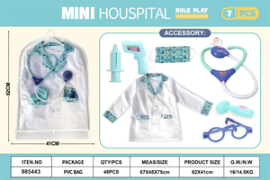 Enfants Cosplay Vêtements Garçons Filles Jeu De Rôle Médecin Jouer Préscolaire Faire semblant Médial En Plastique Médecin Outil Jouet Ensemble Enfant - Product Image 4