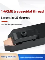 SYCREATE Acme Thread Cutter V22-29-7.0, outil de filetage trapézoïdal CNC 1ACME à 29 degrés, HRC45-49, à pas large, en carbure revêtu PVD