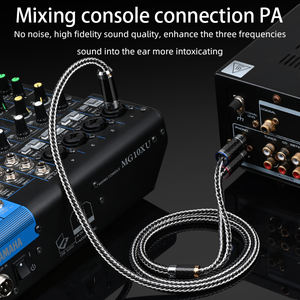 ATAUDIO <span class=keywords><strong>HIFI</strong></span> 6.5mm à 2 RCA Jack câble Audio 7N OCC plaqué argent Amp ligne de connexion fil de casque câble d'écouteur - Product Image 4