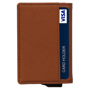 Tarjetero Delgado Unisex de PU con Ranura para Tarjetas Visa, Cierre Plegable Minimalista, Cartera Corta de Color Marrón - Product Image 5