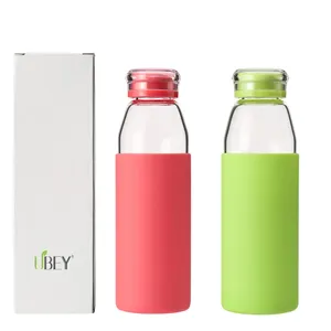 Hot Sale 500ml High Borosilicate Glass Water Bottle Factory Price Stylish Sleeve for Direct Drinking Boiling Water Use