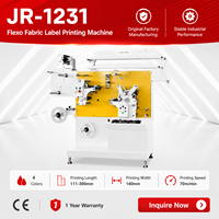 Équipement d'impression d'étiquettes flexo automatique JR-1231, largeur d'impression de 140 mm, imprimante flexo à ruban rouleau à rouleau avec garantie d'un an