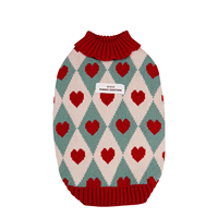 Vêtements de créateur pour animaux de compagnie Pull pour chien et chat Pull tricoté à imprimé cœur Pull sans manches pour chien Pull pour la Saint-Valentin