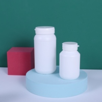 Récipient HDPE noir direct d'usine 150-200ml avec capuchon à double verrouillage, pot de col de 47mm bouteille de supplément