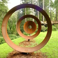 Statue d'animal en métal kangourou géométrique abstrait moderne en acier Corten pour l'extérieur, le jardin, la cour, l'aménagement paysager et l'art public