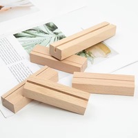 Support de table en bois de hêtre pour cartes, numéros de table, cartes postales, décorations et calendriers