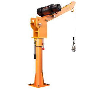 Grue montée sur véhicule de 800 kg - Treuil hydraulique avec protection anti-chute et flèche réglable pour le levage de marchandises sur chantier - Product Image 2