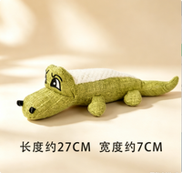 Jouet de soulagement pour chat, crocodile tricolore, jouet sonore pour chat, fabricant de jouets en peluche, vente en gros