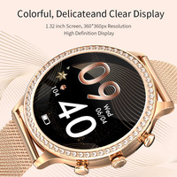 Reloj Inteligente I70 para Mujer, el Más Vendido al por Mayor, con Pantalla IPS de 1.32 Pulgadas, IP67, Magnético, para la Salud Femenina, Moderno y Elegante