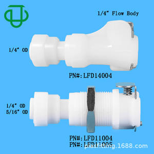 Conector Rápido en Codo de Plástico POM de la Colección JU, 6-8mm, para Tuberías de Fluidos Médicos, Alimentarios e Industriales - Product Image 3