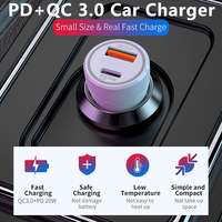 Chargeur de voiture d'usine Pd20w Allume-cigare 38W Charge rapide 12v 24v USB C automatique 38w Chargeur de voiture 2 ports Adaptateur d'alimentation de voiture