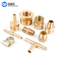 D & R métal pleine taille filetage personnalisé té laiton plomberie raccord rapide raccord coudé à 90 degrés 1/2 pouces ~ 1 "raccord en laiton