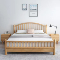 Hochwertige JY-B090 Full Size Massivholz Bett rahmen Kopfteil King Queen Size Plattform Bett Lamellen stütze Einfache Montage Lagerung