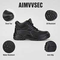 AIMVVSEC Bottes de sécurité antistatiques à semelle en caoutchouc et embout en acier, prêtes à être expédiées, pour la construction et l'industrie
