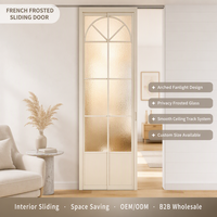 Porte intérieure minimaliste en acier français, coulissante et battante intégrée, design classique, porte de séparation pour villa