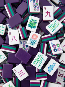 In Stock Luxury Modern deep purple 160 Acrylic American Mahjong Tiles Customizable Travel mahjong <b>set</b> mahjong tiles - Product Image 4