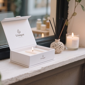 Luxury Custom <b>Large</b> Candle <b>Gift</b> <b>Box</b> Set Multi-Candle Rigid Packaging with Compartments OEM - Product Image 2