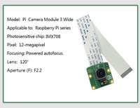Raspberry Pi Kamera Modülü 3 Geniş NoIR 12mp IMX708 Raspberry Pi 4 Kamera için Sıcak Fırsat