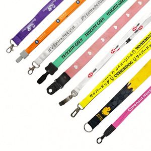 Design Wholesale Custom Sublimation Printed ID Card Badge Holder <b>Polyester</b> <b>Lanyard</b> Keychain <b>Lanyards</b> with Logo Custom - Product Image 1