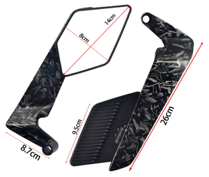 Зеркала заднего вида в стиле Blade Wing для мотоциклов Honda, Yamaha, Suzuki и Kawasaki (новый дизайн) - Product Image 4