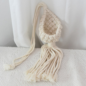 Décoration murale tissée à la main en <span class=keywords><strong>macramé</strong></span> bohème pour plantes aériennes et fleurs séchées, pour chambre et gîte - Product Image 4