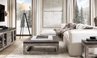 Sassanid OEM nouvelle présentation du postmodernisme américain ensemble de salon de luxe côte tissu canapé modulaire en L sectionnel