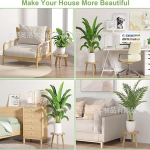 Wooden <b>Stool</b> Set Natural <b>Wood</b> Color Minimalist Design Living Room Furniture Home <b>Stool</b> And Ottoman - Product Image 3