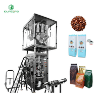 Machine d'emballage verticale pour sachets de café à quatre soudures avec valve de dégazage