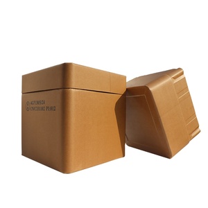 ถังทรงเหลี่ยมสีน้ำตาลขนาด 15 แกลลอน ยี่ห้อ SJPACK สำหรับบรรจุสารเคมีผง ฝาเรียบ ฐานเรียบ วางซ้อนกันได้ ดีไซน์สองชิ้น สามารถเผาทำลายได้ - Product Image 1