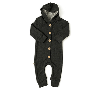 Custom New Autumn <strong>Winter</strong> Newborn <strong>Clothes</strong> Boys' Girls' <strong>Baby</strong> Hooded Jumpsuit Solid Color Romper Cotton Organic Infant Jumpsuit - Product Image 2