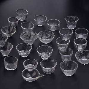 Tasse à thé <span class=keywords><strong>en</strong></span> bambou faite à la main de style japonais résistant à la chaleur-Design de trace d'<span class=keywords><strong>or</strong></span> avec <span class=keywords><strong>grain</strong></span> de marteau, idéal pour le saké et le thé - Product Image 1