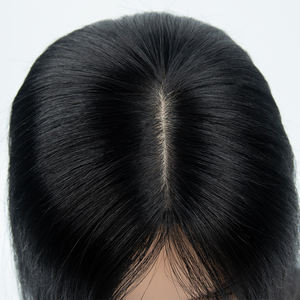 Nouveautés : Prothèse capillaire en filet avec cuticules alignées pour femmes blanches, cheveux vierges naturels européens en stock - Product Image 2