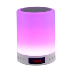 bluetooth רמקול 1 Suppliers-Hifi צליל באיכות 3 ב 1 נייד חכם צבע שינוי מגע מנורת Bluetooths רמקול עם דיגיטלי Led שעון מעורר